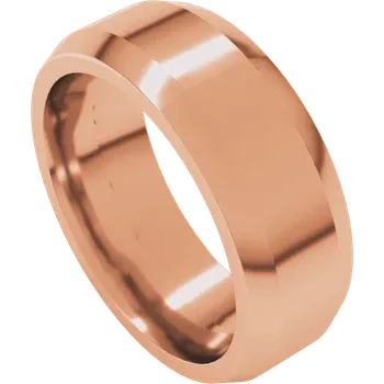 7MM Beveled Edge Flat Men's Wedding Band