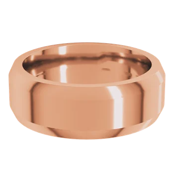 7MM Beveled Edge Flat Men's Wedding Band