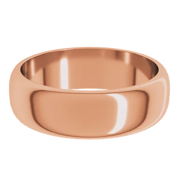 6MM Half Round Men's Wedding Band