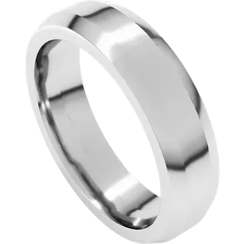 5MM Beveled Edge Flat Men's Wedding Band