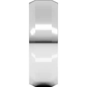 7MM Beveled Edge Flat Men's Wedding Band