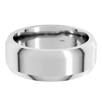 7MM Beveled Edge Flat Men's Wedding Band