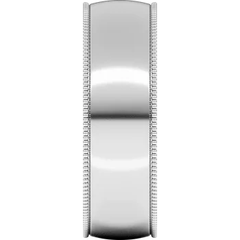 6MM Half Round Milgrain Men's Wedding Band