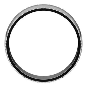 6MM Half Round Milgrain Men's Wedding Band