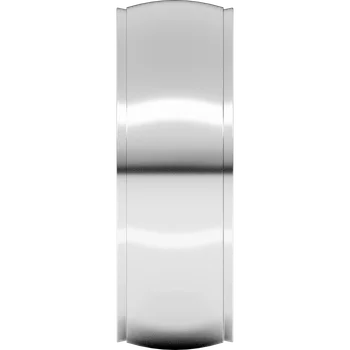 7MM Half Round Stepped Edge Men's Wedding Band