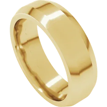 6MM Beveled Edge Flat Men's Wedding Band