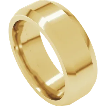 7MM Beveled Edge Flat Men's Wedding Band
