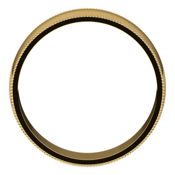 6MM Half Round Milgrain Men's Wedding Band