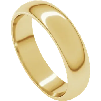 5MM Half Round Men's Wedding Band