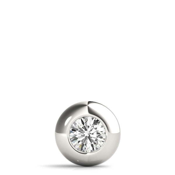 Round Lab Diamond Donut Bezel-Set Necklace