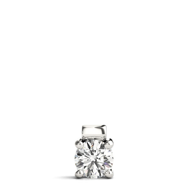 Round Lab Diamond 4-Prong Set Necklace