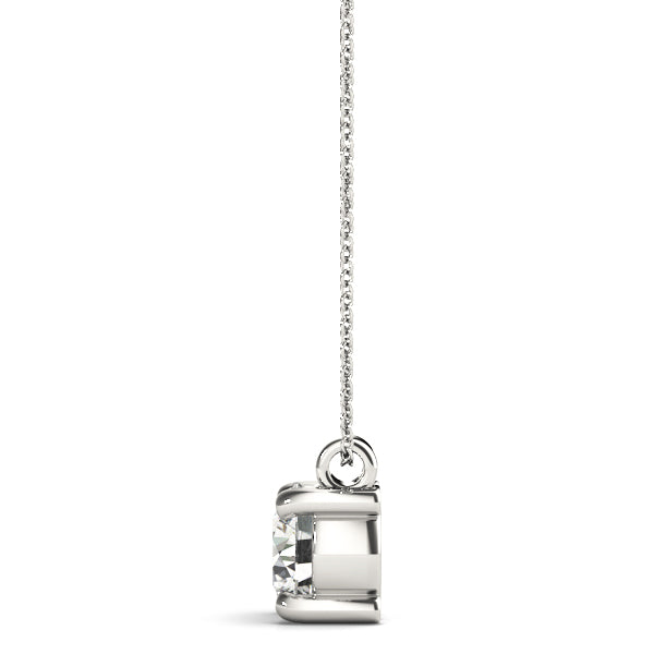 Round Lab Diamond 4-Prong Set Necklace