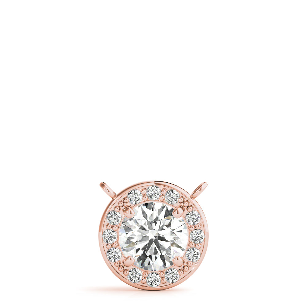 Round Halo Double-Hook Lab Diamond Necklace