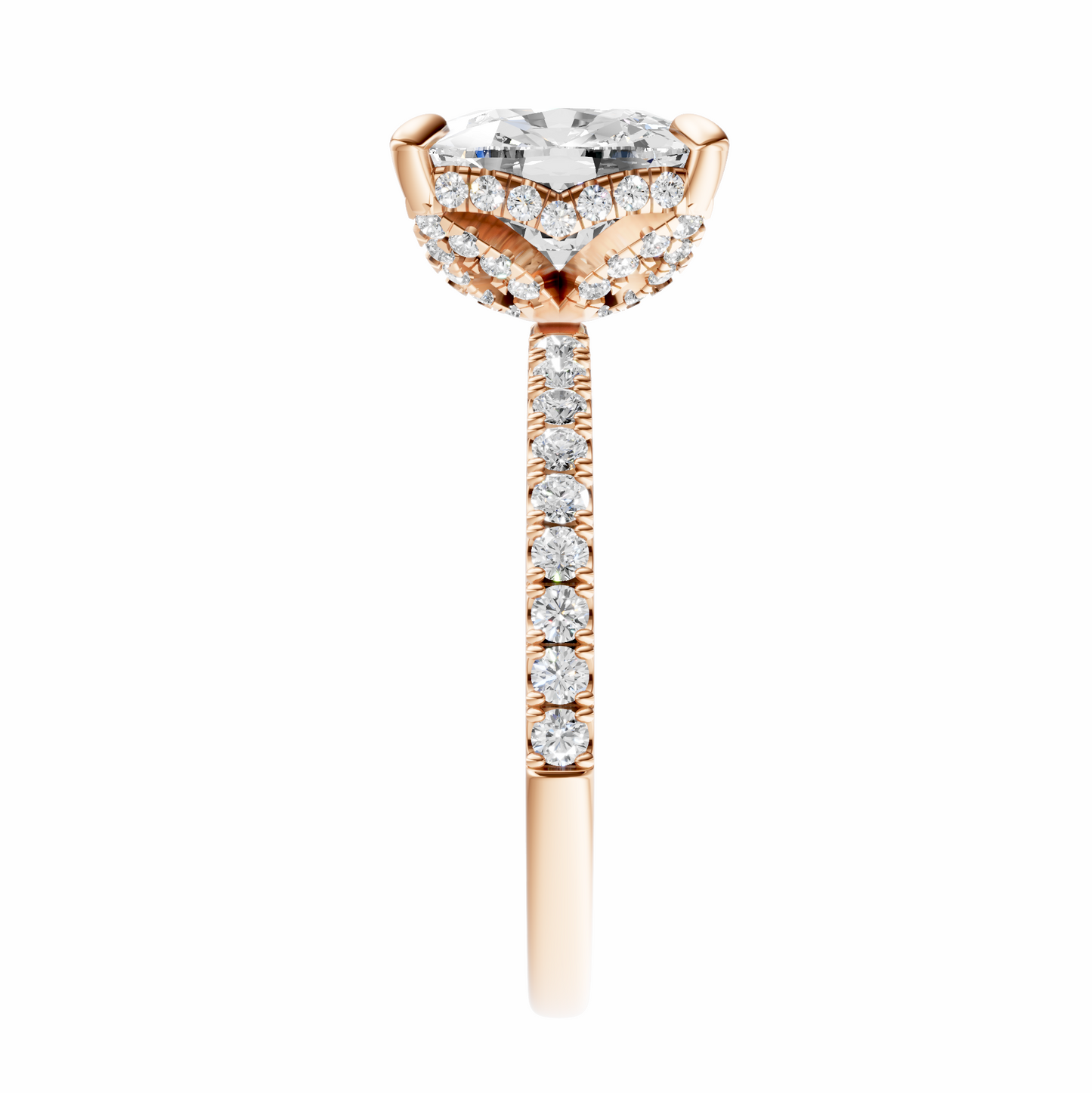 Cushion Traditional Accented Tulip Sparkler Setting