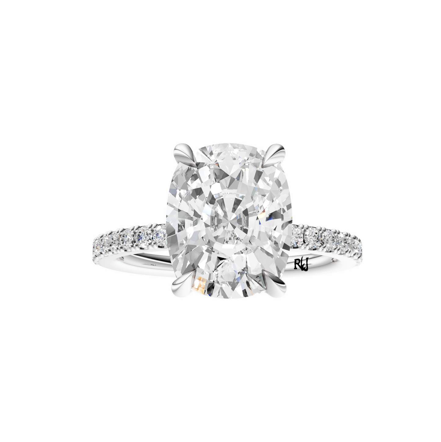 Cushion Traditional Accented Tulip Sparkler Setting