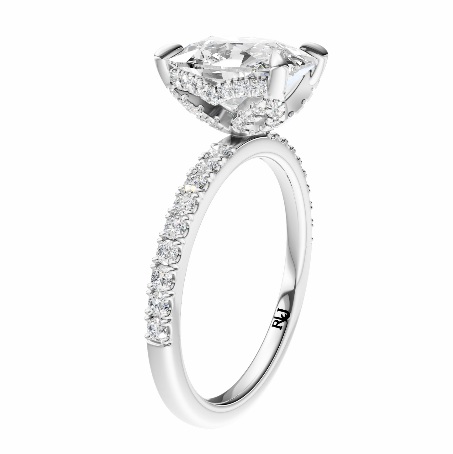 Cushion Traditional Accented Tulip Sparkler Setting