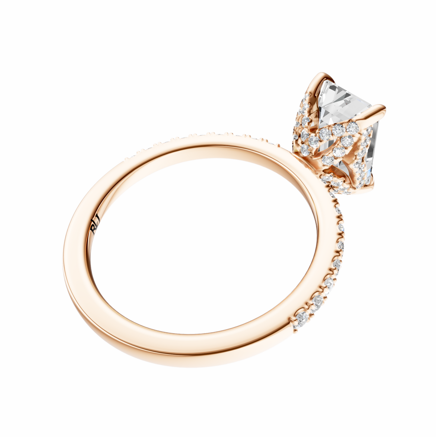 Emerald Traditional Accented Tulip Sparkler Setting