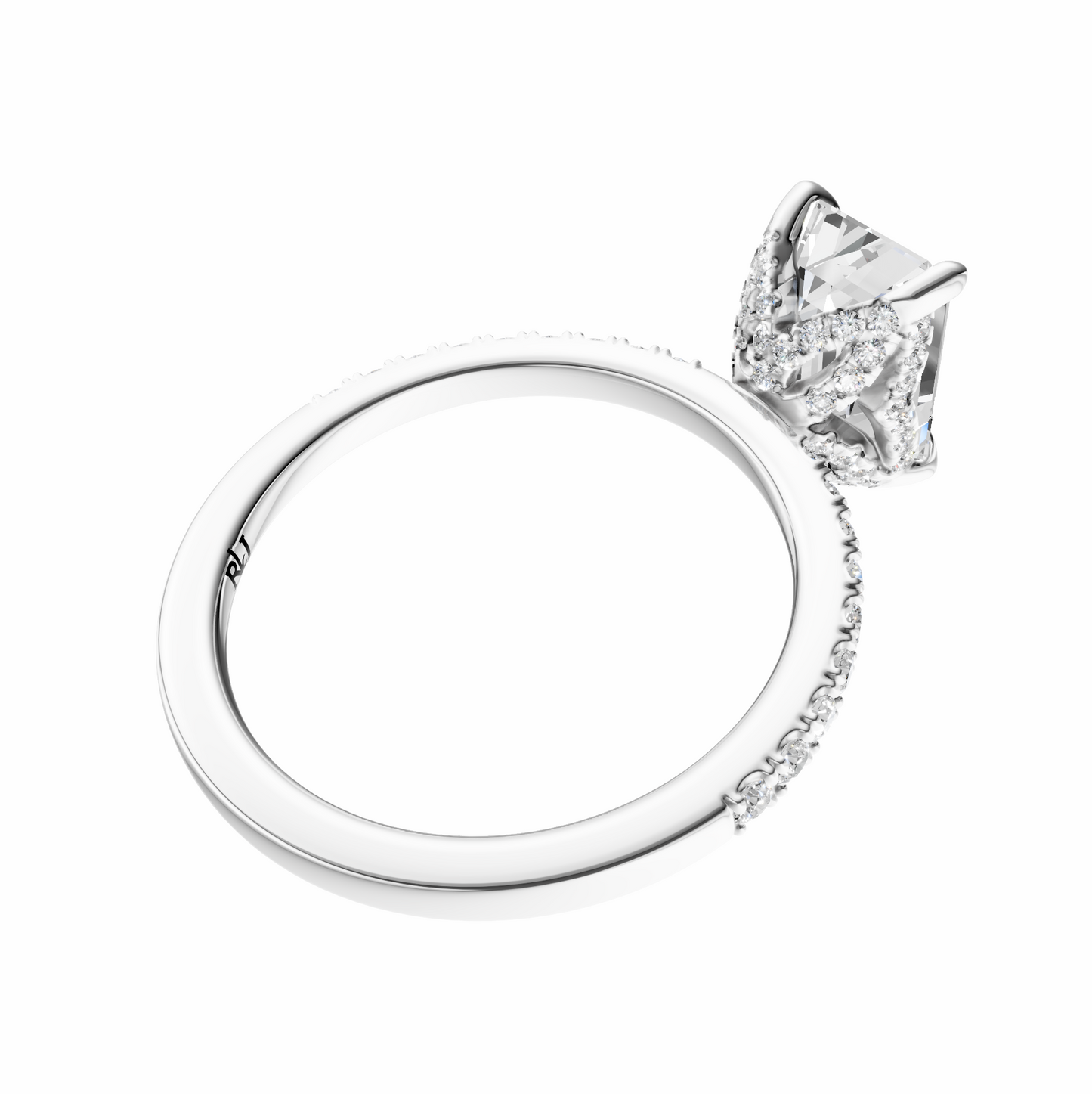 Emerald Traditional Accented Tulip Sparkler Setting