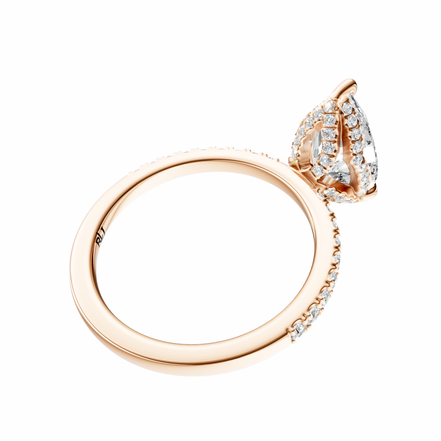 Pear Traditional Accented Tulip Sparkler Setting