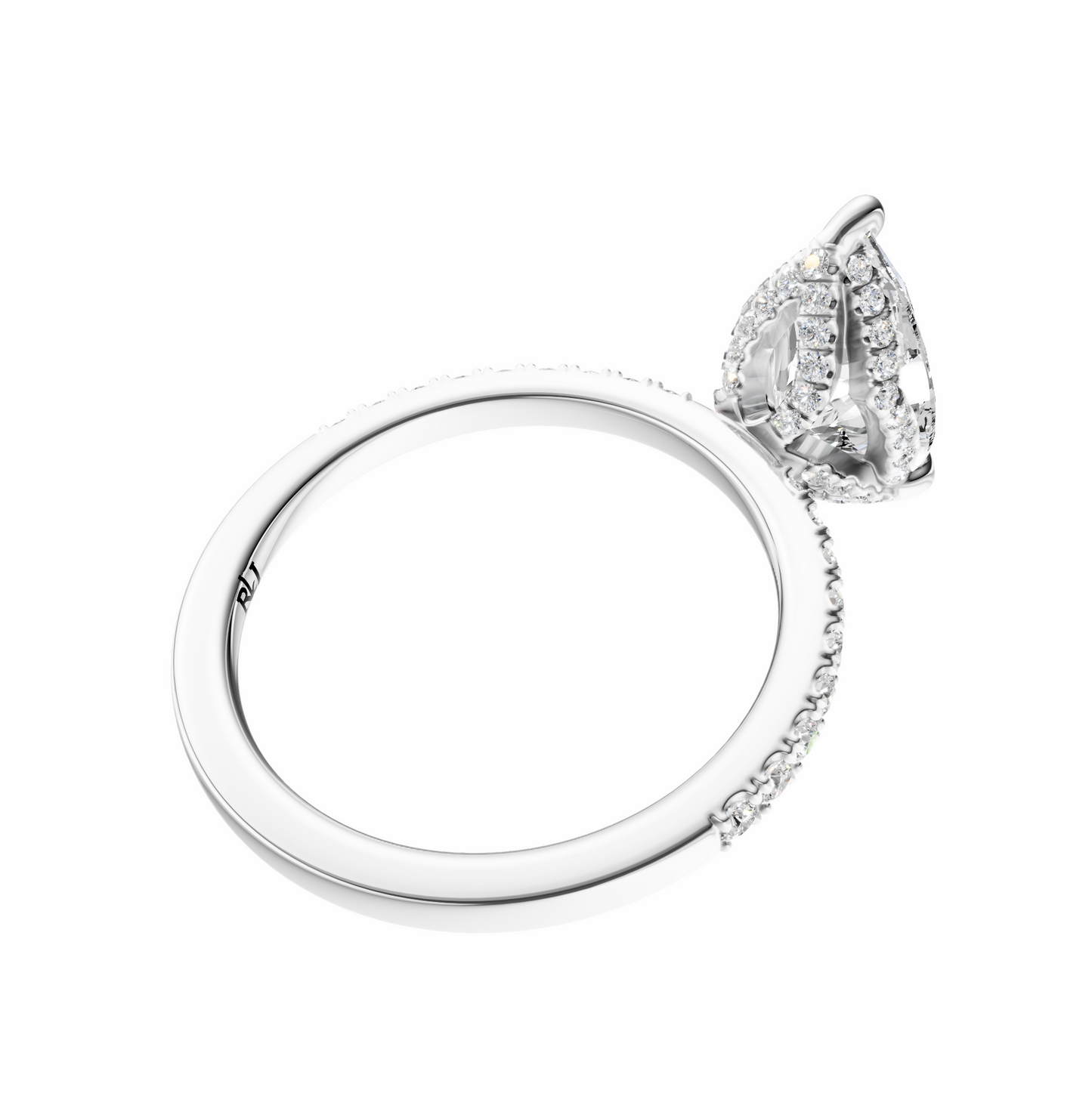 Pear Traditional Accented Tulip Sparkler Setting