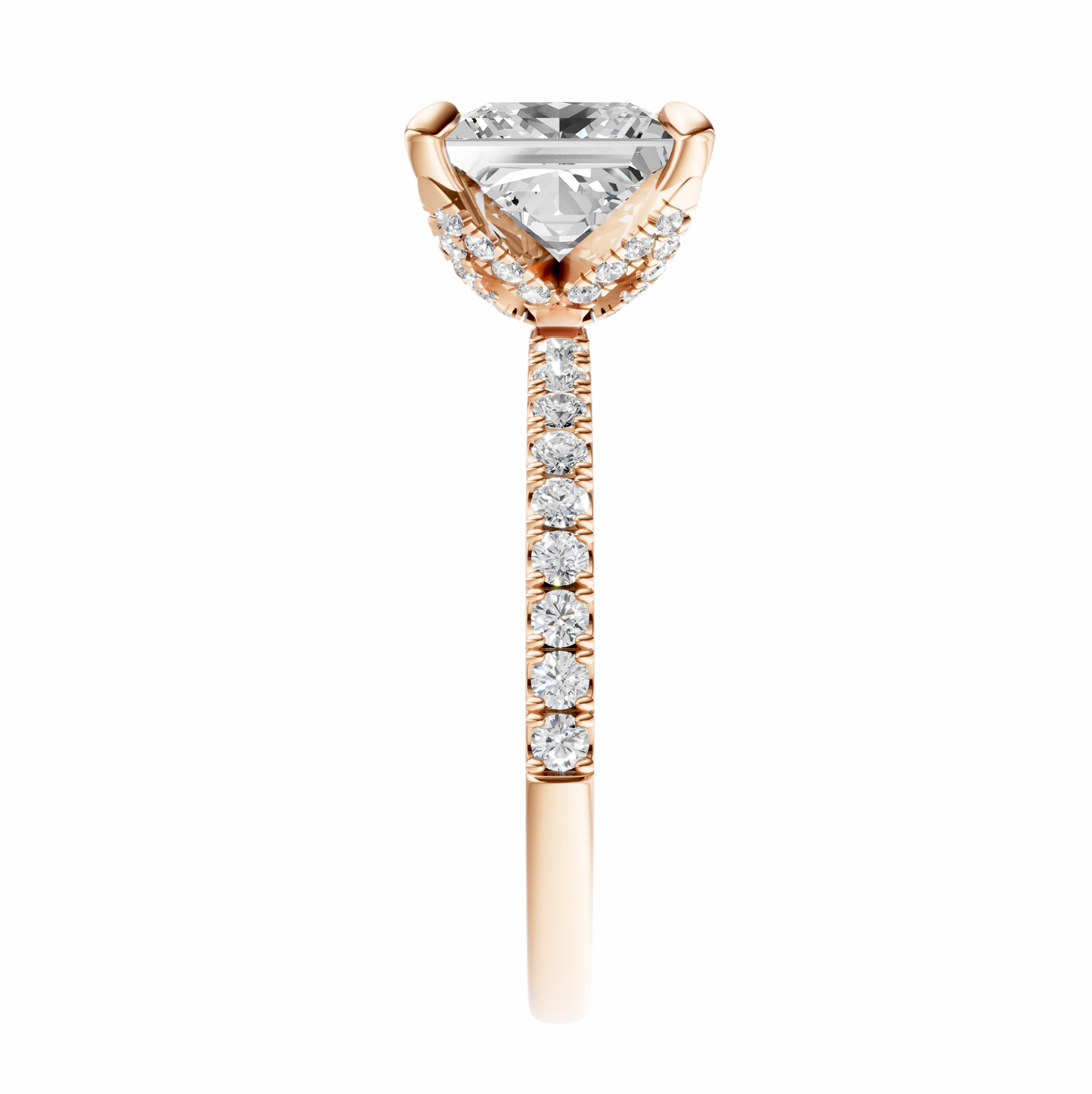 Princess Traditional Accented Tulip Sparkler Setting