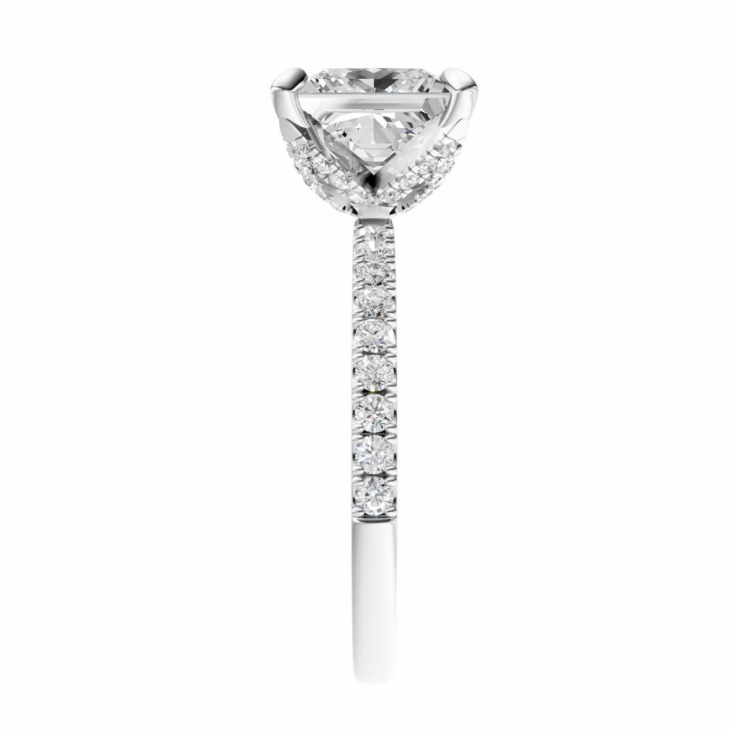 Princess Traditional Accented Tulip Sparkler Setting