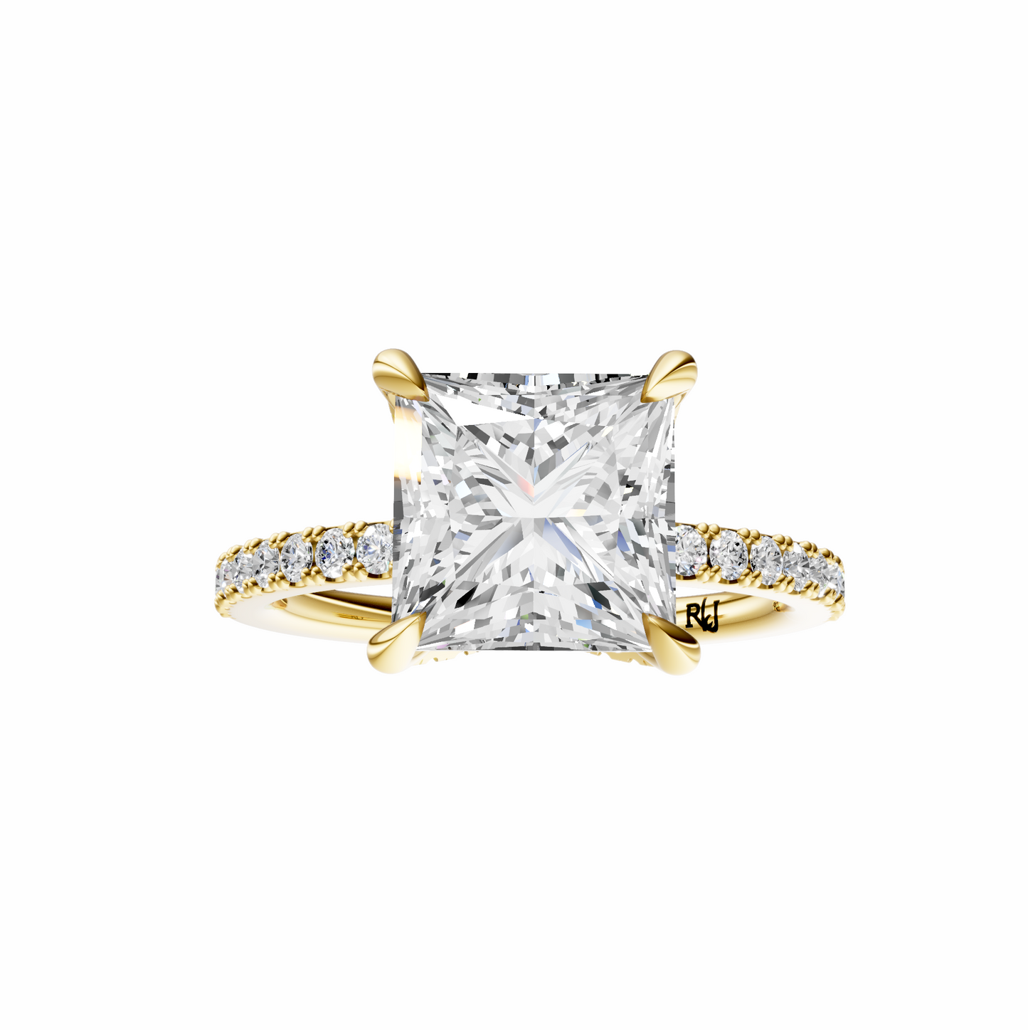 Princess Traditional Accented Tulip Sparkler Setting