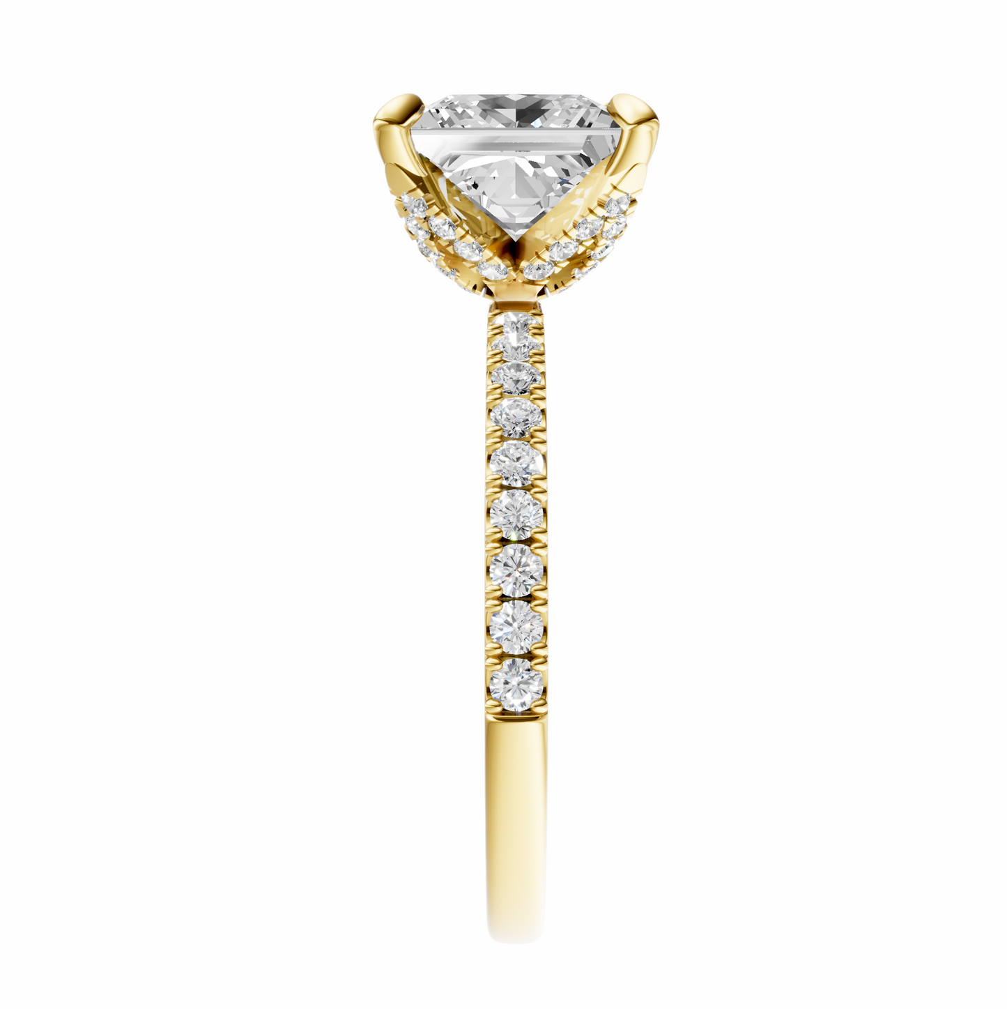 Princess Traditional Accented Tulip Sparkler Setting