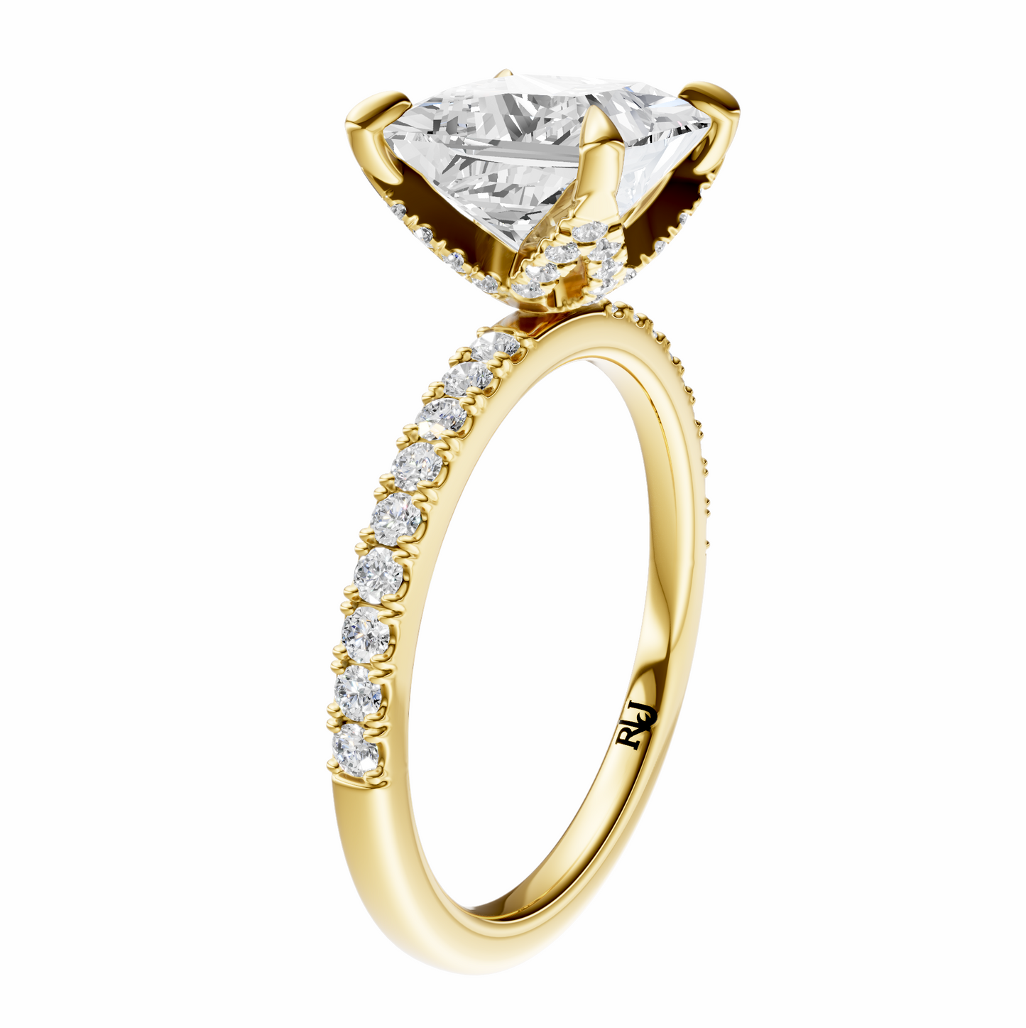 Princess Traditional Accented Tulip Sparkler Setting