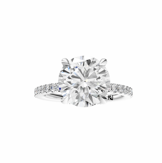 Round Traditional Accented Tulip Sparkler Setting