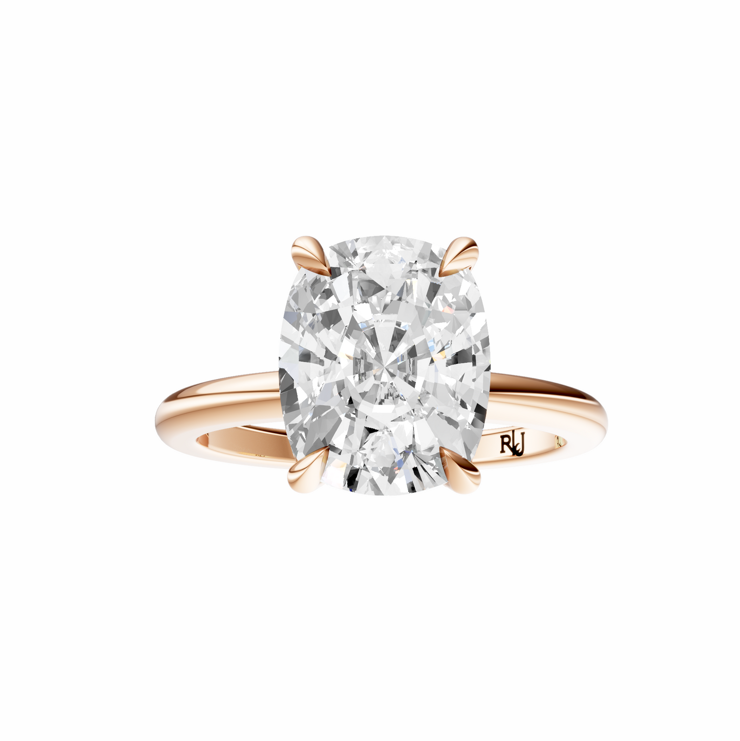 Cushion Accented Tulip Solitaire Setting