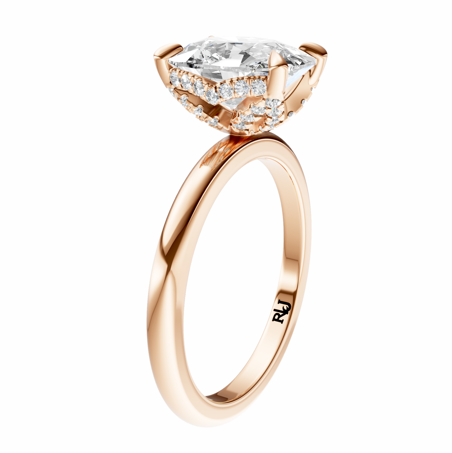 Cushion Accented Tulip Solitaire Setting