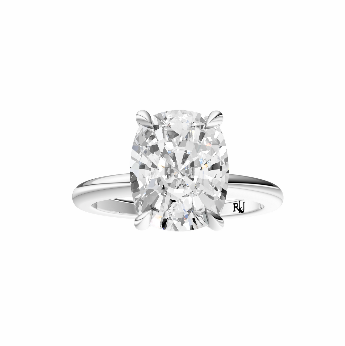 Cushion Accented Tulip Solitaire Setting