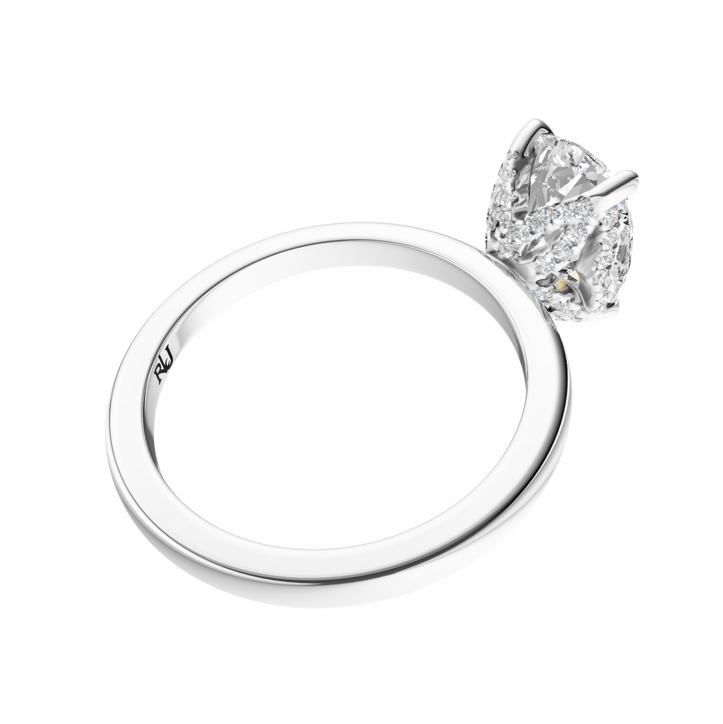 Cushion Accented Tulip Solitaire Setting