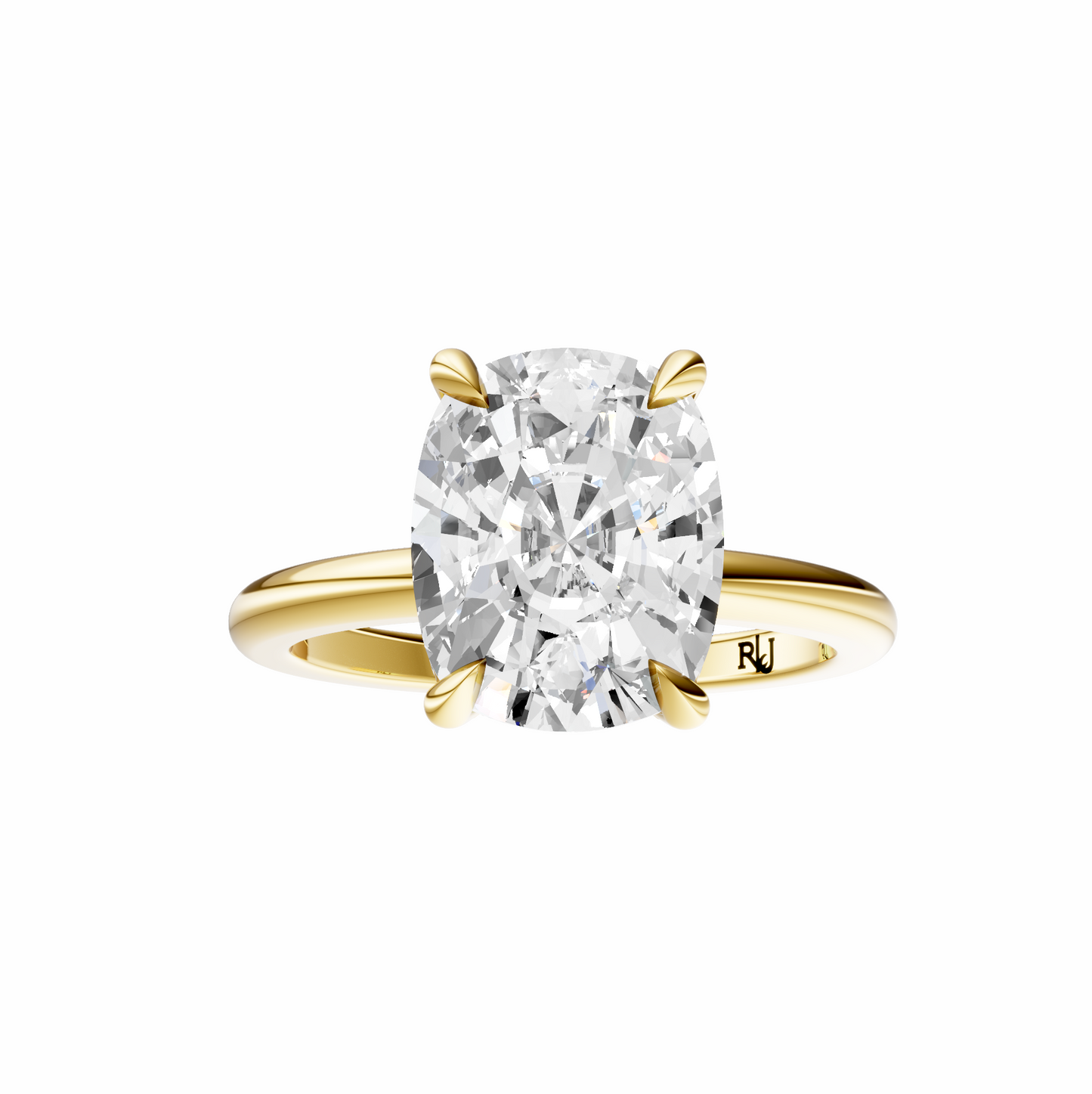 Cushion Accented Tulip Solitaire Setting
