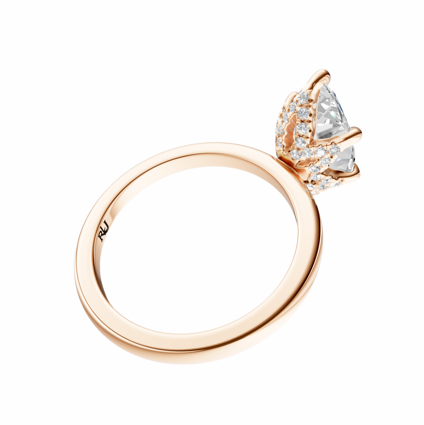 Marquise Accented Tulip Solitaire Setting