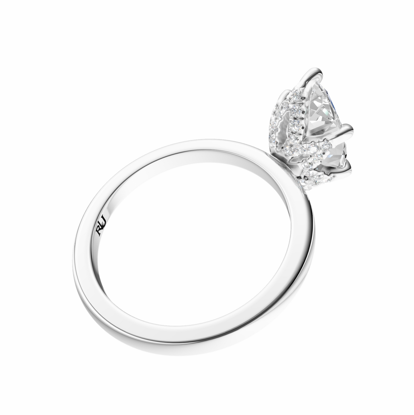 Marquise Accented Tulip Solitaire Setting