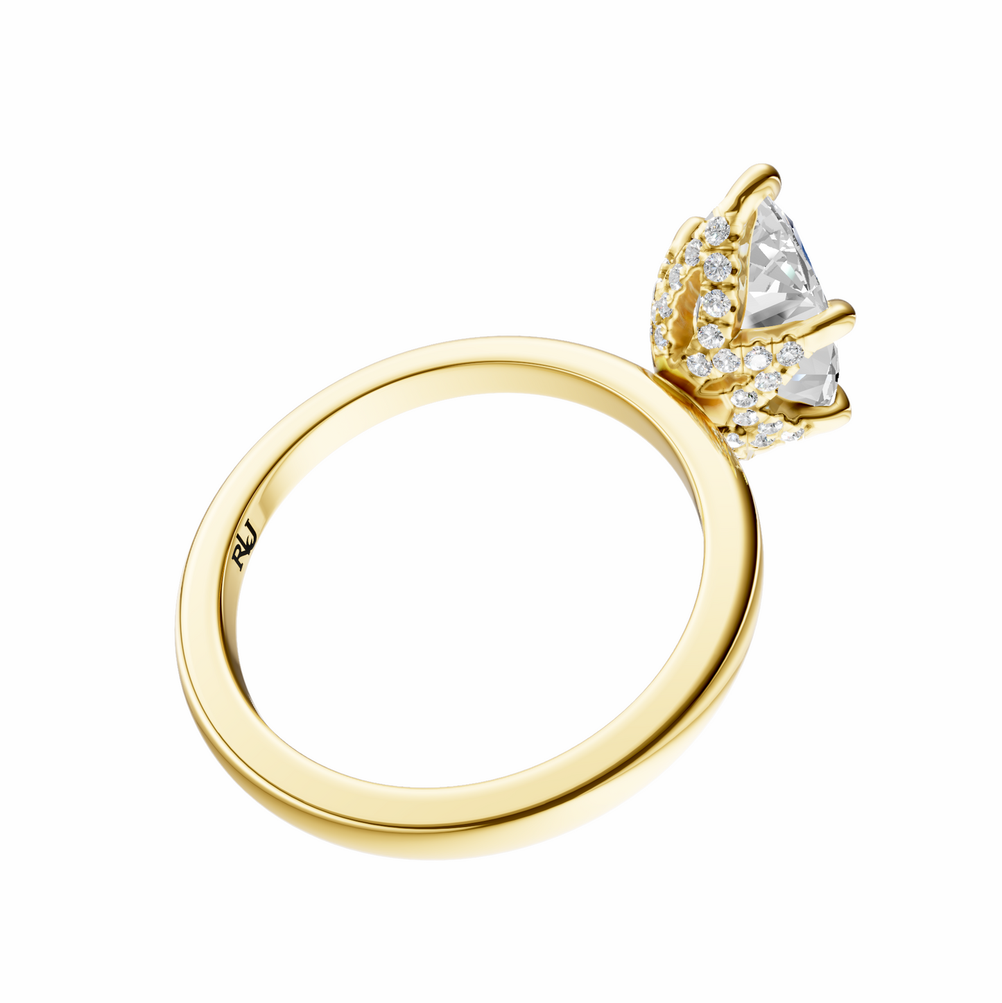Marquise Accented Tulip Solitaire Setting