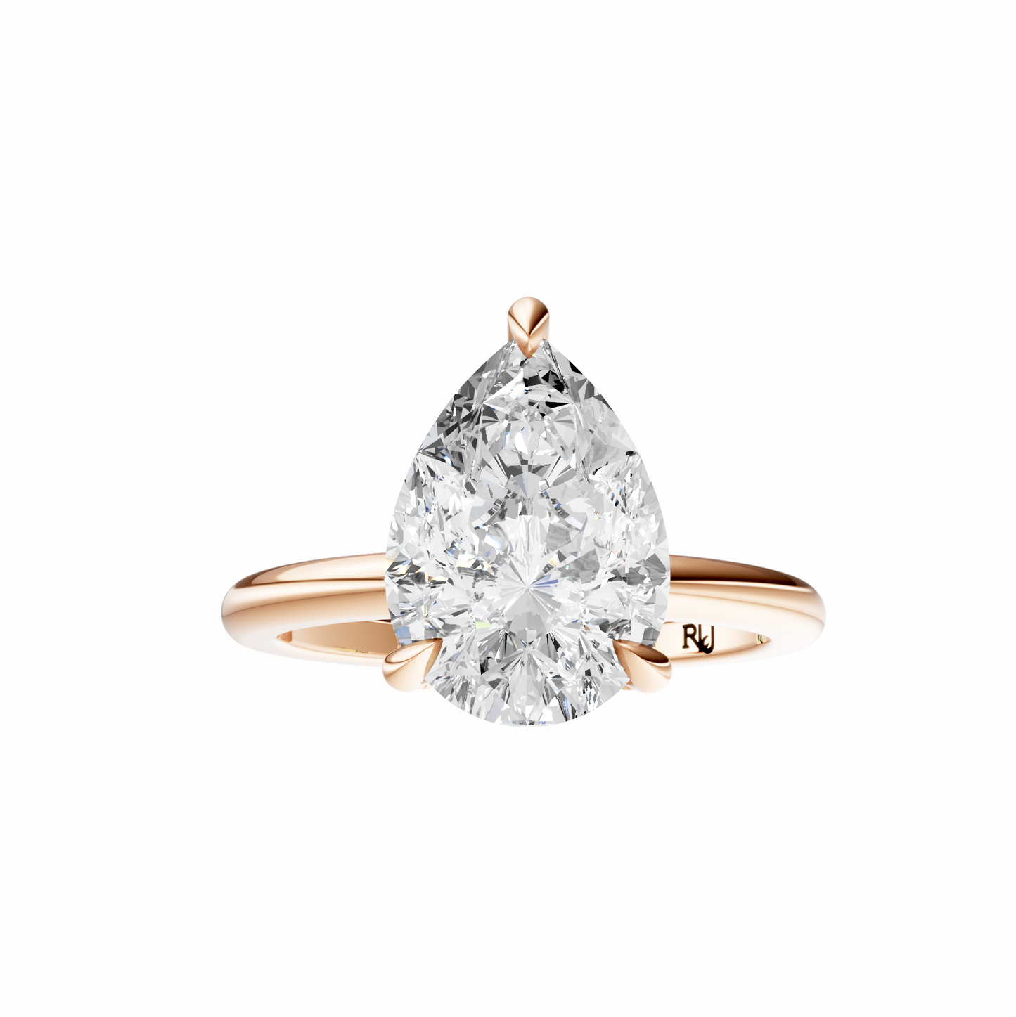 Pear Accented Tulip Solitaire Setting
