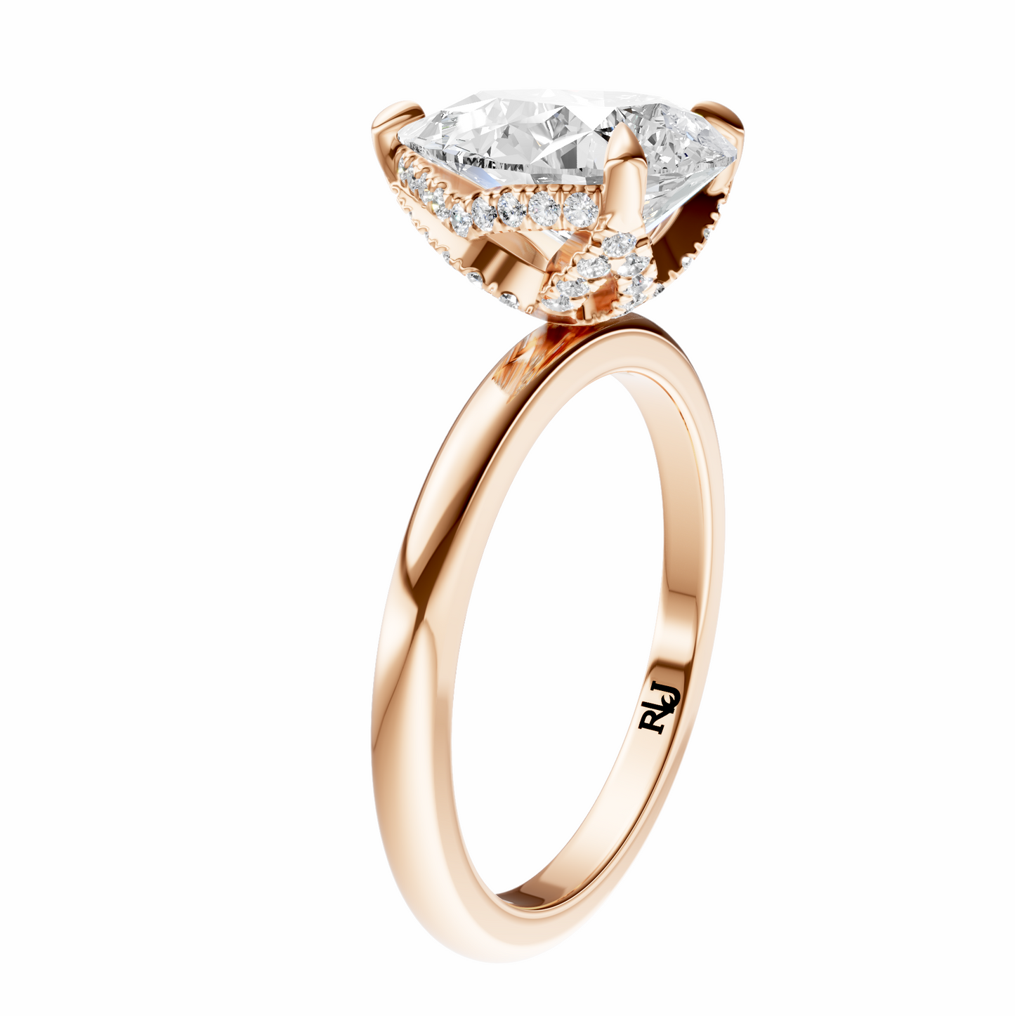 Pear Accented Tulip Solitaire Setting