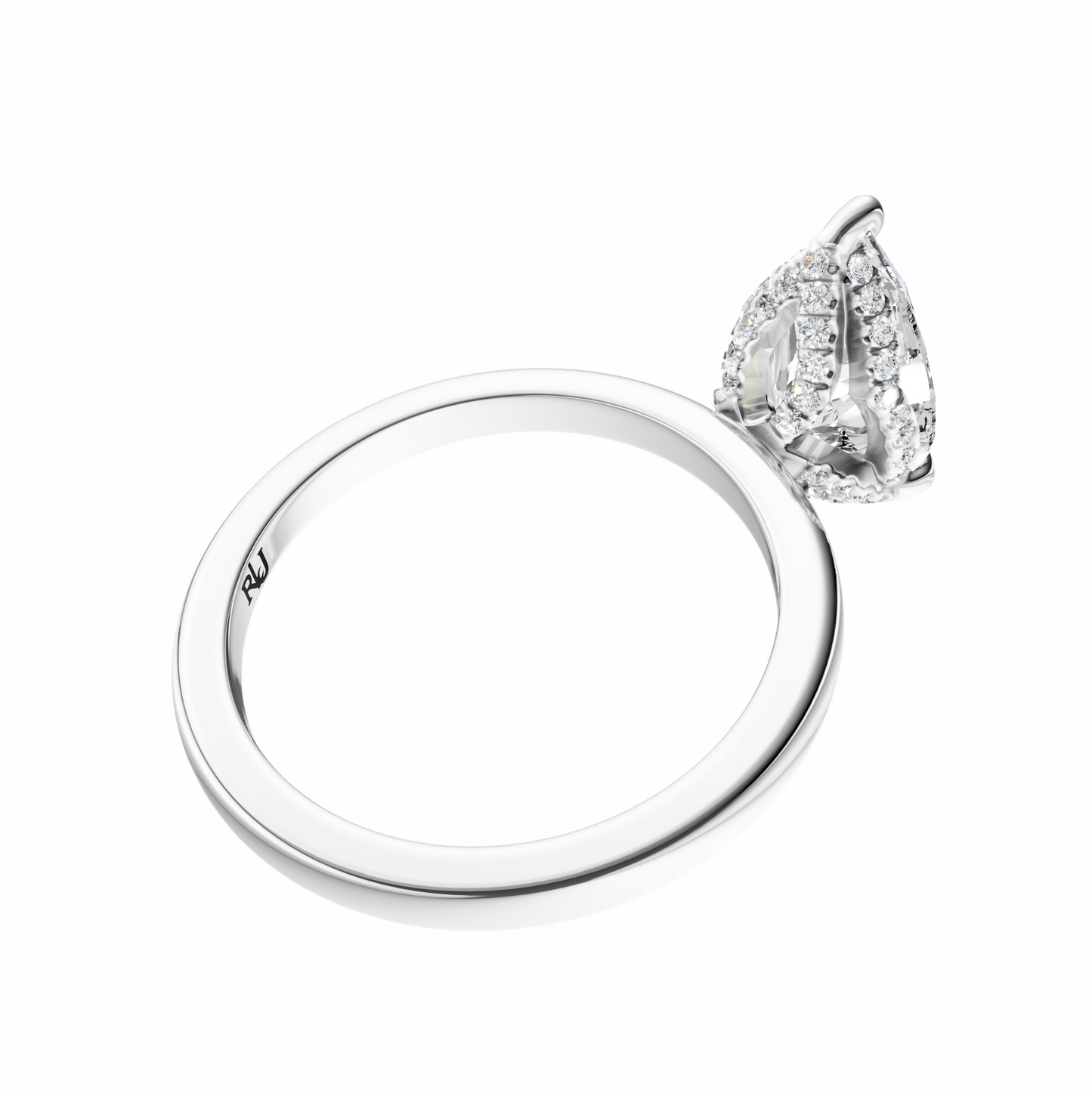 Pear Accented Tulip Solitaire Setting