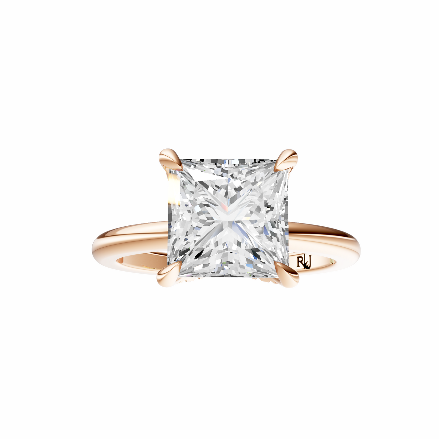 Princess Accented Tulip Solitaire Setting