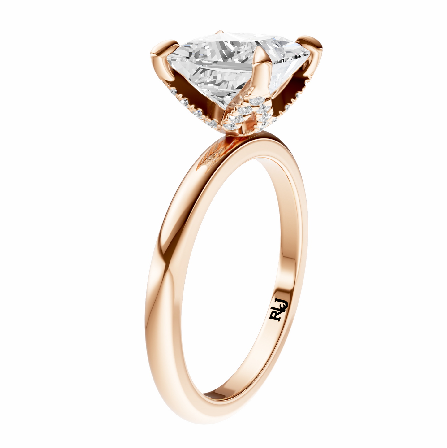 Princess Accented Tulip Solitaire Setting