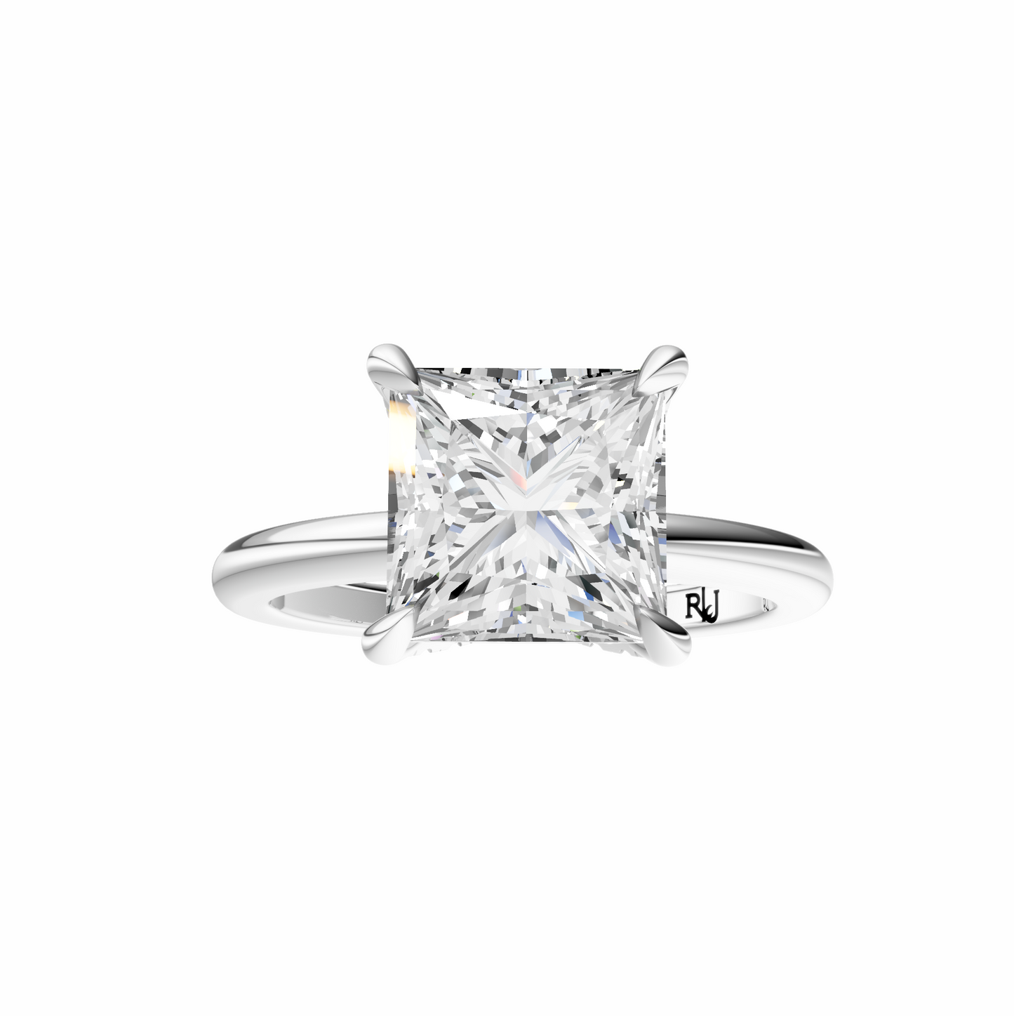 Princess Accented Tulip Solitaire Setting