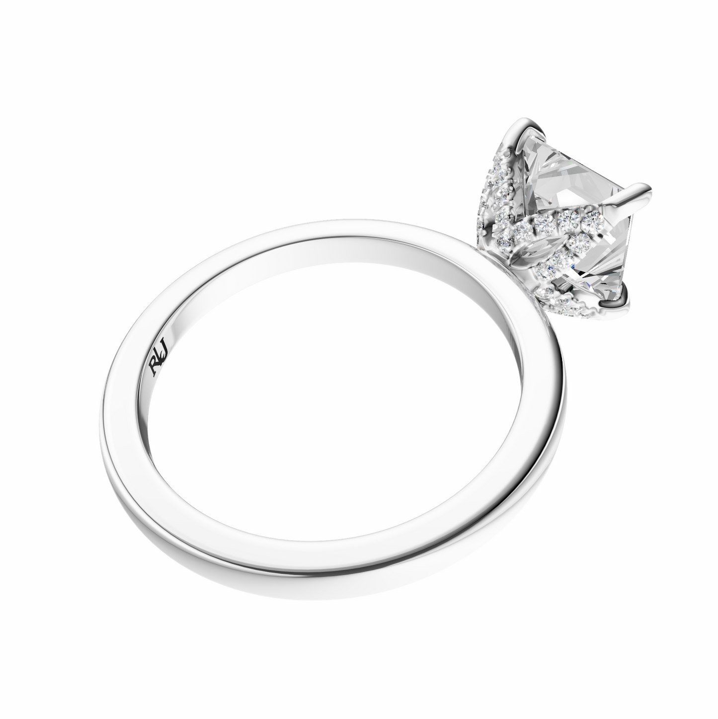 Princess Accented Tulip Solitaire Setting