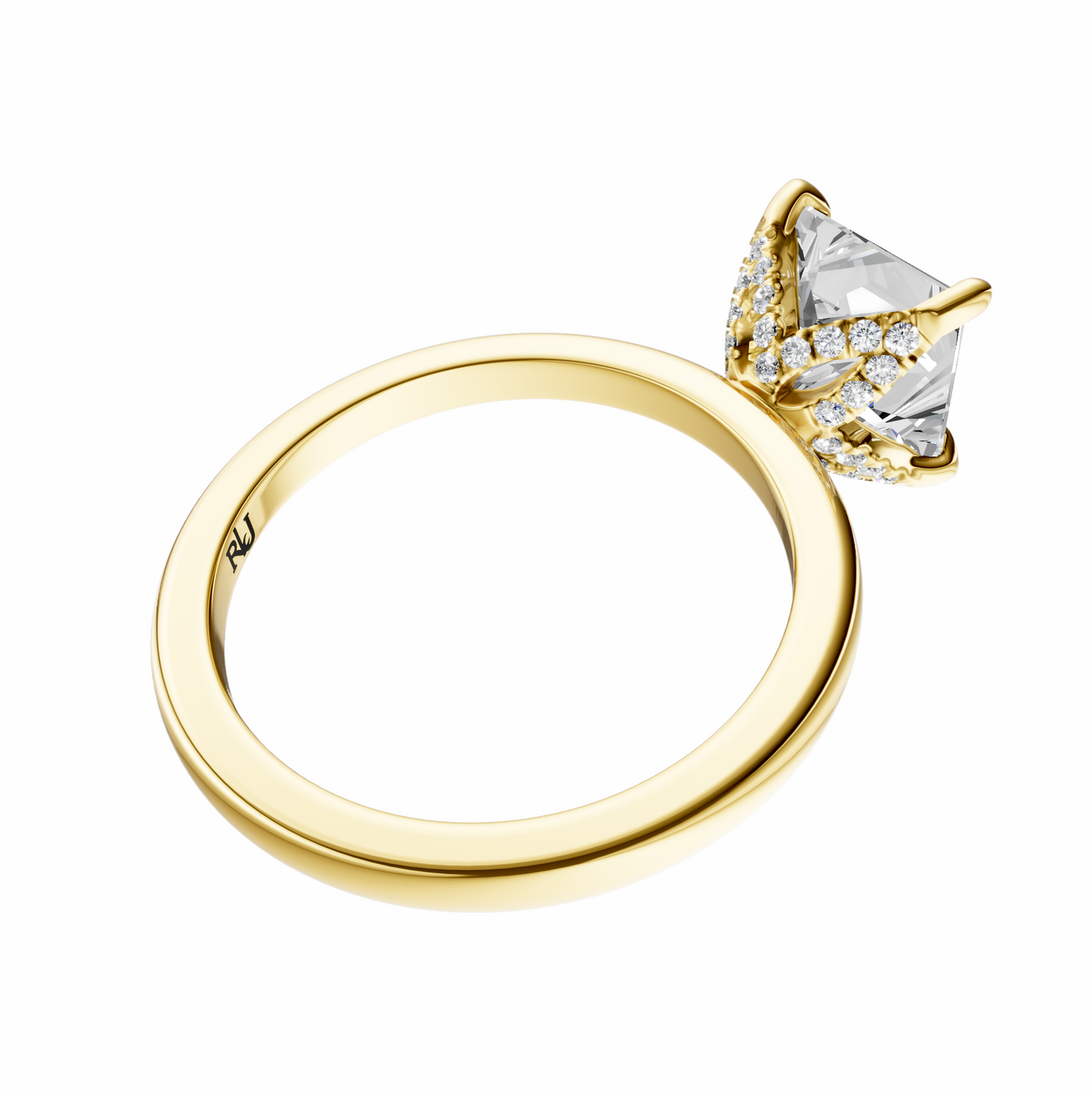 Princess Accented Tulip Solitaire Setting