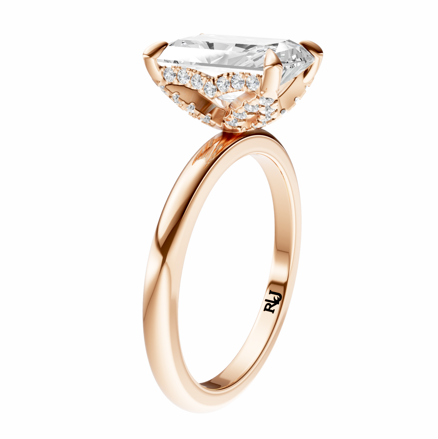Radiant Accented Tulip Solitaire Setting