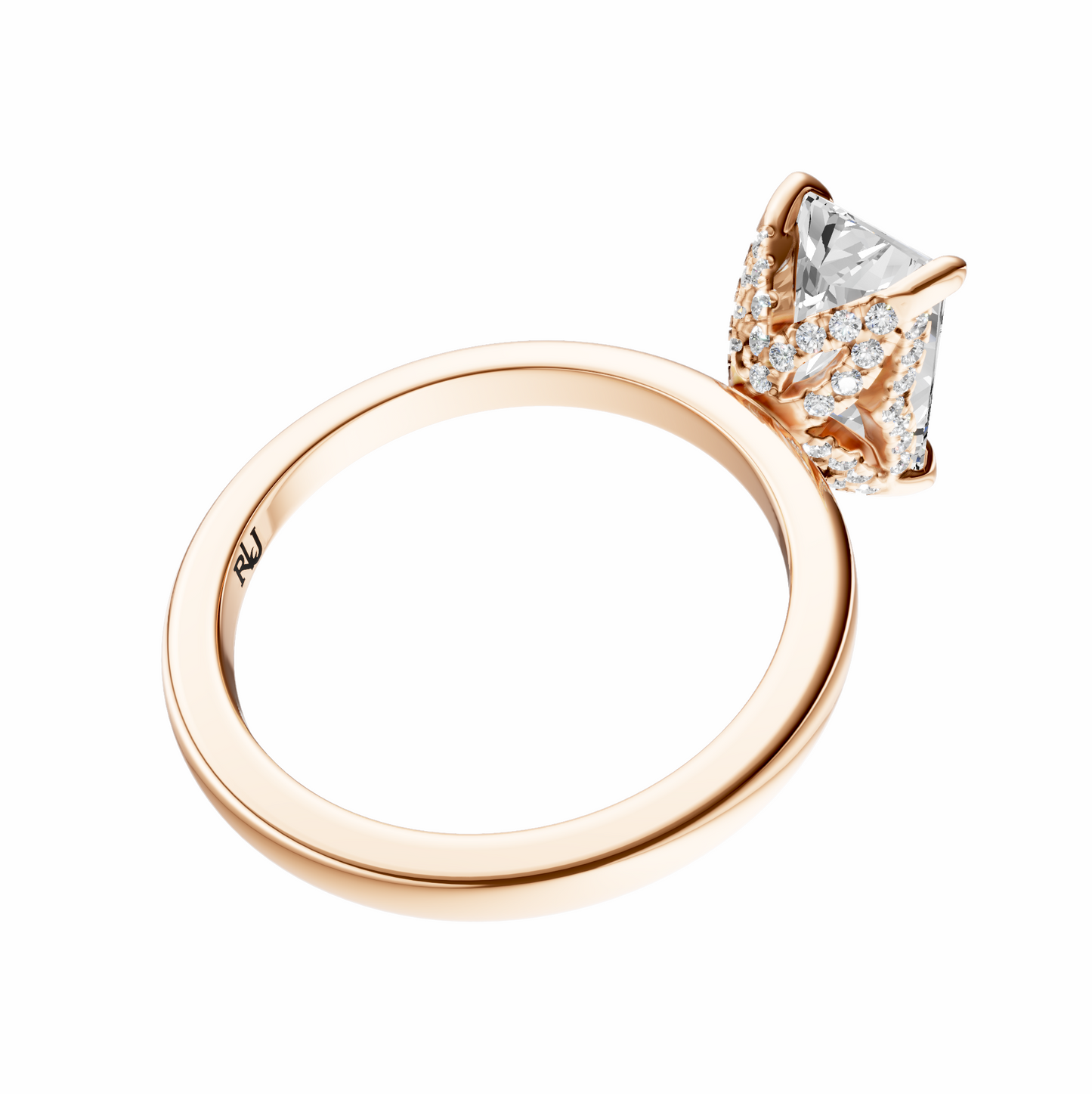 Radiant Accented Tulip Solitaire Setting