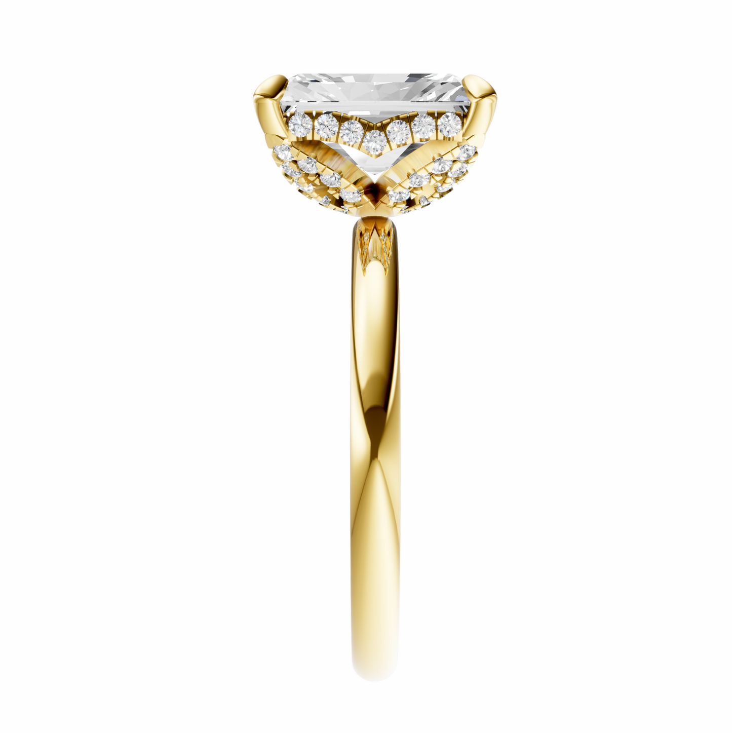 Radiant Accented Tulip Solitaire Setting