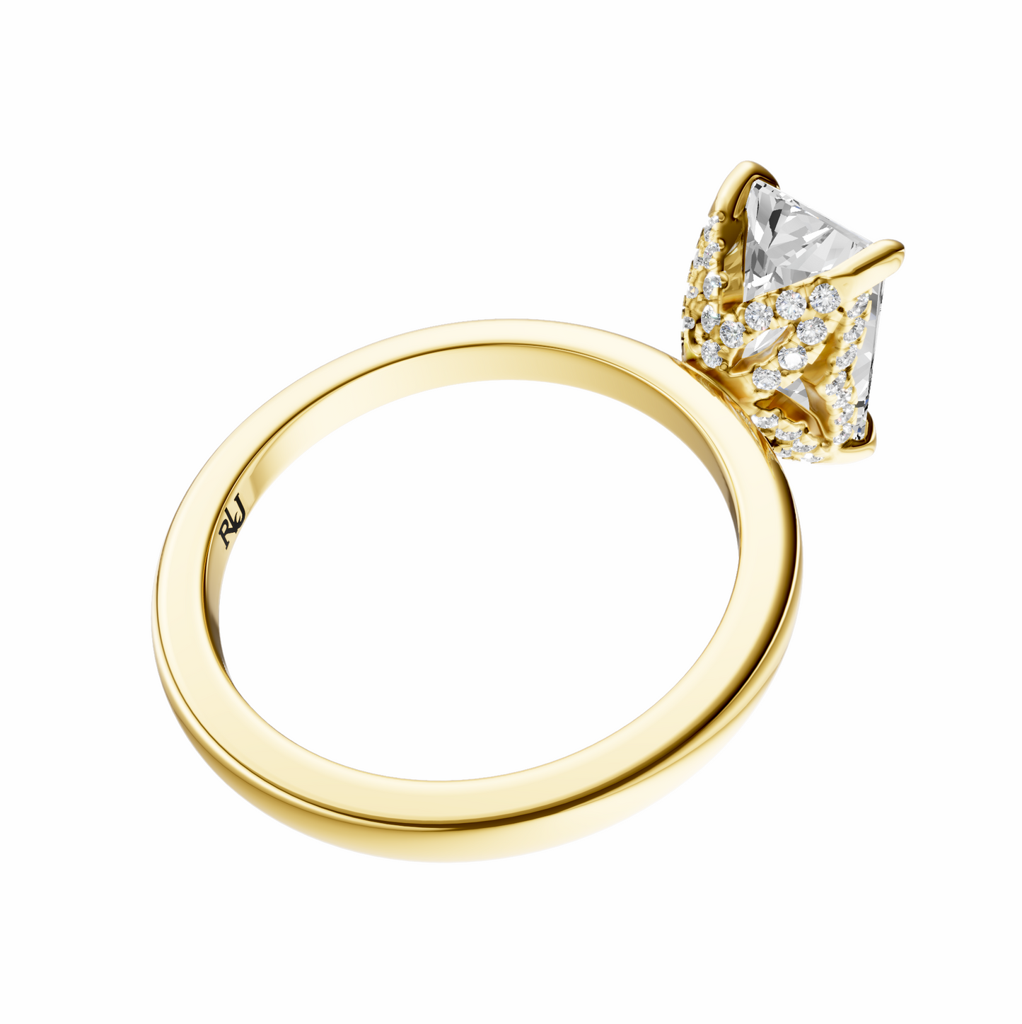 Radiant Accented Tulip Solitaire Setting